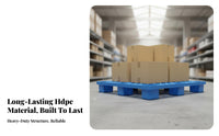 Pallet Water-Resistant-Resistant 9-Leg Grid Pallet Stackable Logistics Supplies for Warehouse Workers, Factory Workers
