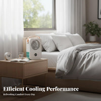 Portable Air Chiller Fan Quiet Desktop Air Chiller Cools and Humidifies Desktop Water Cooling Fan for Bedroom, Office, Dorm Room