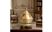 Brass Storage Jar Gilded Jar Hand-Applied Container with Lid for Dresser