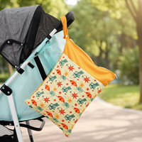 Portable Waterproof Travel Storage Bag for Kids' Clothes and Diapers with Cute Prints