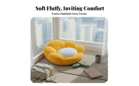 Cute Design Flower Shaped Cushion Removable Core Velvety Flower Cushion Cottagecore Aesthetic for Adults, Teens, Bay Window, Bedroom