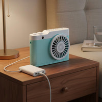 Hands-Unrestricted Wearable Lanyard Fan 2-in-1 Design Mini Desk Fan Quiet Operation Personal Appliance Function for Desktop