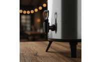 Insulated Beverage Barrel with Tap Easy to Clean Insulated Beverage Dispenser Stainless Steel Drink Server Ergonomic Handle