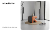 Unique Shape Arrow-Shaped Stool Space-Saving Design Upholstered Accent Stool Multi-Purpose Footstool Sturdy Construction for Apartment Dwellers, Homeowners, Adults, Living Room, Entryway, Bedroom, Office