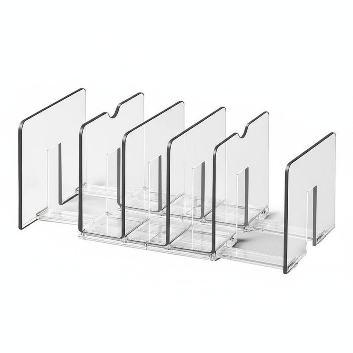 Clear Book Organizer Extendable Sections Sturdy Base for Student Desks