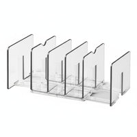 Clear Book Organizer Extendable Sections Sturdy Base for Student Desks