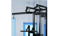 Straight Bar with Holes Heavy-Duty Lat Pulldown Attachment Non-Slip Cable Attachment with Carabiner for Bodybuilders, Athletes, Home Gym