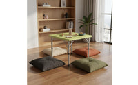 Square Folding Table Foldable Fold-in-Half Table Space-Saving Furniture for Mahjong, Outdoor, Card Entertainment