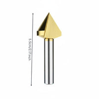 90 Degree Countersink Boring Tool Metal-Coated Deburring Chamfer Cutter Wear-Resistant Single Flute Countersink Bit for Machinists, Woodworkers