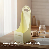 With Handle Florist Flower Arrangement Box Easy to Assemble Handheld Flower Arrangement Box Elegant Design for Florists, DIY Crafters