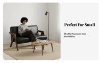 2-Seater Wooden Loveseat Retro Design 2-Seater Loveseat Retroretroera Modern & Design Sturdy Wood Frame for Two People