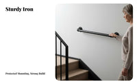 mechanical Pipe Handrail Sturdy Design Stair Railing solidDuty surface-mounted assistance Bar for Elderly People Women, Stairways, Corridor, Hallways