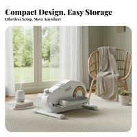 Quiet Operation Mini Elliptical Exercise Machine Low Force Mini Elliptical Machine Anti-Slip Pedals Compact Stepper Machine Installation-Installation-Ready for Office Workers, Seniors, Home