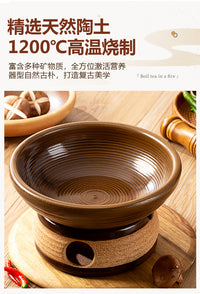 陶瓷酒精炉小火锅家用干锅砂锅商用明炉土钵加热菜盘饭店特色餐具