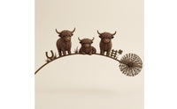 Garden Stake with Animal Figures Sturdy Lawn Ornaments Rustic for Courtyard