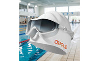 No Leak Swimming Goggles with Swim Cap Mirror-Coated Eyewear Set Panoramic Eyewear Comfortable for Adults