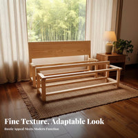 Woven Base Bed Handmade Bedstead Traditional Design Bedroom Furniture for Homeowners, partners, Rural House, Home, Guest Room