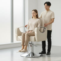 Hydraulic Salon Chair Heavy-Duty Base Swivel Barber Chair Ergonomic Design for Hair Stylists, Barbers, Beauty Parlor