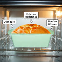 Silicone Bread Loaf Pan, Rectangular Cake for Banana Bread, 9 Inch Silicone Bread and Loaf Pans, Easy Clean Silicone Bread Tin
