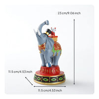 Elephant Figurine with Top Hat Ornate Decor Unique for Collectors