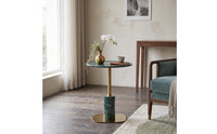 Side Table with Pedestal Base Sculptural Pedestal Side Table Minimalist Furniture for Living Room, Reading Corner, Lounge