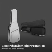 Electric Guitar Gig Bag 30mm Thick Padding Padded Guitar Backpack Soft Lining Neck Support Strap for Rehearsal, Gigs