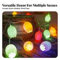 LED Easter Egg String Lights Festive Design Easter Chick Decorative Lights Multicolor Indoor & Outdoor Use for Children, Nursery