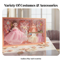 Ancient Design Princess Doll Set Gowns Doll Dress-up Gift Set Poseable Kids Toy for Girls, Parents, Role-Playing, Birthday Parties, Playroom