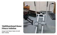Foldable Folding Exercise Climber Space-Saving Folding Climber Machine Low-Effect Cardio Stair Stepper Machine Adjustable for Beginners, Adults, Seniors, Home Gym, Indoor, Apartment, Living Room