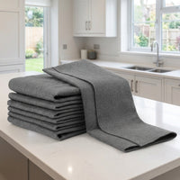 Island Silk Microfibre Cloth for Glass, Reusable Stitched Border Microfibre Cloth, Streak-Resistant Drying Towel Car Detailing Tool