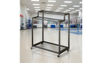 Sports Racket Storage and Display Rack Mobile Badmintons Racket Rack Space-Saving Organizer for Schools