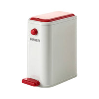 Slim Trash Can with Foot Pedal Rectangular Step Trash Can Small Pedal Bin Easy to Clean for Bathroom