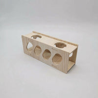 Curved Viewing Tunnel Hamster House, 20cm Wood Hideout for Hamster Accessories, Chewable Small Rodent Burrow and Play Tunnel