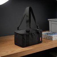 Rectangular Car Stop Device Bag Black Zippered Storage Bag Soft-Sided Lightweight