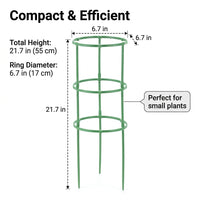 Green Fiberglass Plant Support Trellis, Stackable 3 Arm Trellis for Vining Plants, Weather Resistant Climbing Plant Support for Pots
