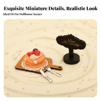 Dollhouse Cake Display Realistic Detail Miniature Dessert Set Detailed Craftsmanship Miniature Bakery Food for Adults, Dioramas, DIY Projects, Kitchen