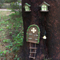 Resin Elf Glow-in-the-Dark Door and Window Hanging Ornament for Garden