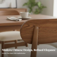 Ergonomic Backrest Solid Wood Rattan Back Chair Mortise and Tenon Joinery Armless Cane Back Dining Chair Skin-Friendly Textile Household Furniture High-Density Foam Cushion for Restaurant Owners, Homeowners, Design Enthusiasts, Tea Room, Bedroom