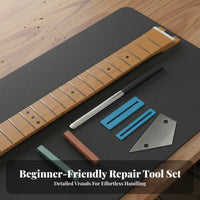 6 Pieces Fretboard Protection Guitar Fret Dressing Kit Portable Fret Polishing Tool Set Universal for Guitarists, Home Studio, Music Room