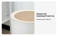 Desktop Trash Can Modern Design Mini Wastebasket with Lid Compact Small Push-Button Trash Bin for Homeowners, Students, Living Room, Restroom, Bedroom