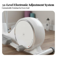Quiet Operation Elliptical Exercise Machine Full-Body Workout Cross Exercise Machine Machine Non-Slip Pedals Compact Elliptical Adjustable Resistance for Beginners, Women, Apartment Living