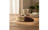 Guitar Strap with Leather Ends Jacquard Woven Guitar Strap Stylish for Live Performance