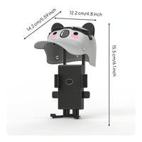 Helmet-Shaped Handlebar Phone Mount with Sun Shade Adjustable Handlebar Phone Holder Anti-Glare Universal for Riders, Delivery Drivers, Bikes, Electric Scooters