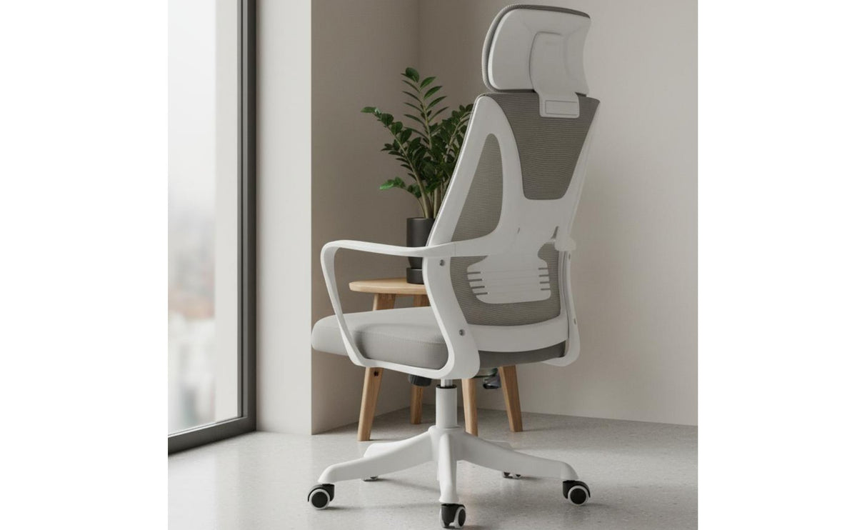 Heavy Duty Construction Ergonomic Office Chair Latex Cushion High Back Computer Chair for Students, Study