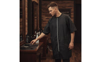 Salon Coat Hair Hairdresser Smock Zip-Front for Barbers