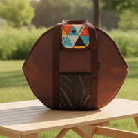Cast Iron Skillet Bag Padded Grill Pan Bag with Mesh Pocket Heavy-Duty for Camping, Cooks