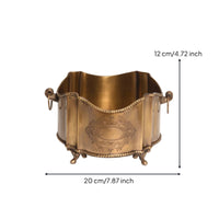 Vase Embossed Metal Vase Decorative Vessel for Decorators, Dining Table, Mantel