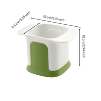 Compact Vegetable Chopper with Container Space-Saving Manual Dicer Portable Cutter Easy to Clean for Kitchen, Small Kitchens