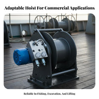 Heavy Duty 1 Ton Lifting Winch Stable Performance Marine Hydraulic Winch Precision Engineered Hydraulic Cable Puller Factory Direct for Industrial Workers, Miners, Engineers, Ships, Construction Sites, Factories, Tunnels