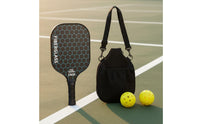 Honeycomb Core Carbon Fiber Pickleball Paddle Set Includes Carry Bag Pickleball Racket with Cover and Balls Lightweight Sports Equipment Cushioned Grip for Players, Beginners, Outdoor, Recreation